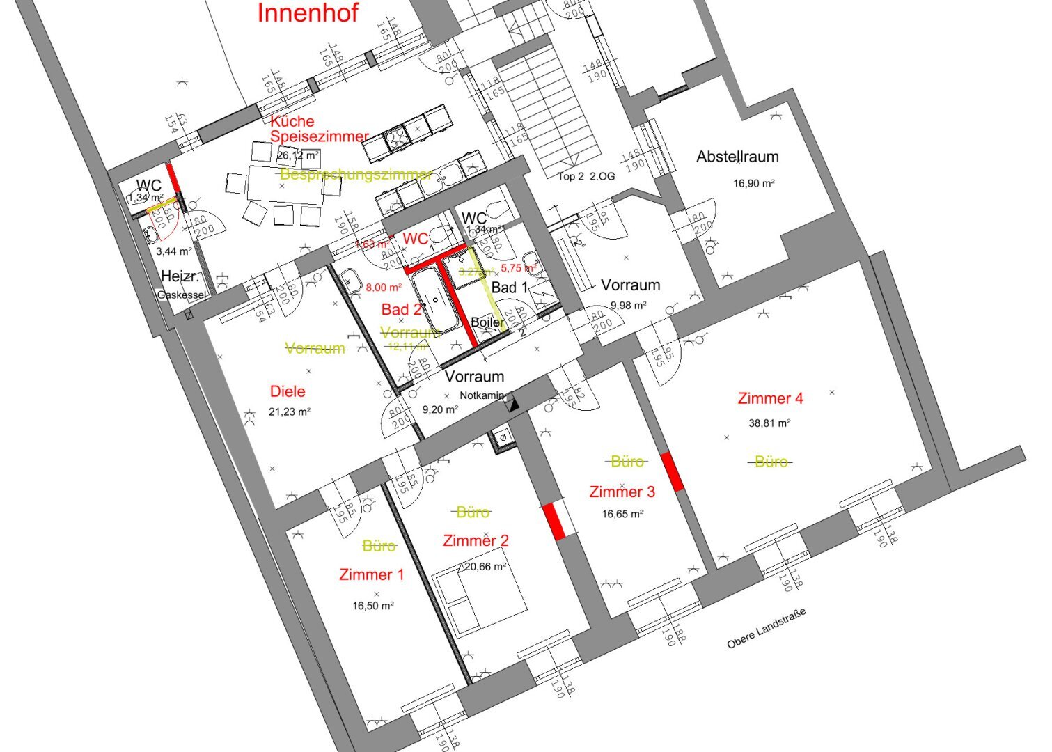 Wohnung zur Miete 1.121 € 5 Zimmer 197,5 m²<br/>Wohnfläche 2.<br/>Geschoss 01.02.2025<br/>Verfügbarkeit Krems an der Donau Krems an der Donau 3500