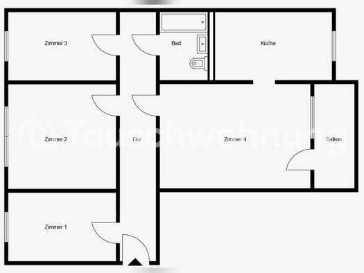 Wohnung zur Miete Tauschwohnung 450 € 4 Zimmer 69 m² 1. Geschoss Alt-Hohenschönhausen Berlin 10319