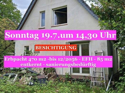 Einfamilienhaus zum Kauf 249.000 € 85 m² 470 m² Grundstück frei ab sofort Nüßlerkamp 81 Bramfeld Hamburg 22175