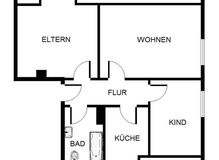 Wohnung zur Miete 351 € 3 Zimmer 54 m² 2. Geschoss Gretchenweg 5 Hassel Gelsenkirchen 45896