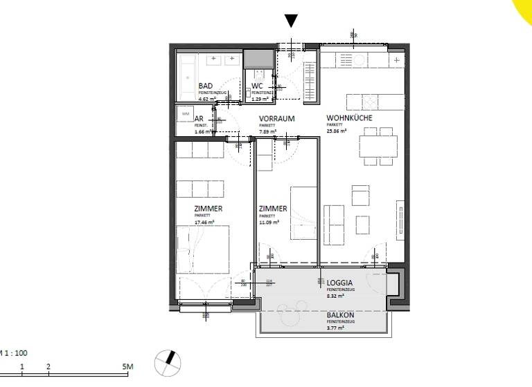 Wohnung zum Kauf 476.000 € 3 Zimmer 78,2 m² 3. Geschoss Josef-Deutsch-Strasse 3 Wien 1100