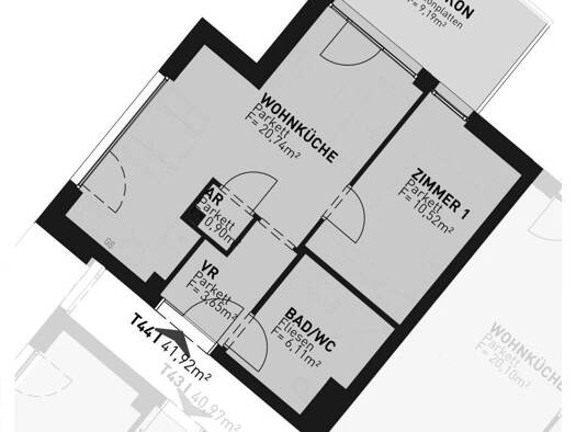 Wohnung zum Kauf - Erstbezug 345.500 € 2 Zimmer 41,9 m² 2. Geschoss frei ab 01.08.2026 Wien 1210