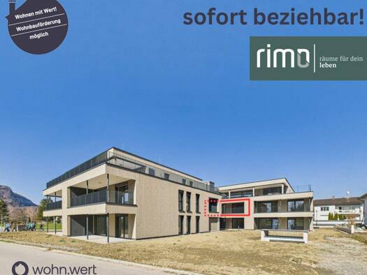 Terrassenwohnung zum Kauf - Neubau 510.000 € 3 Zimmer 71 m² 1. Geschoss Kneippgasse 43 + 45 Götzis 6840