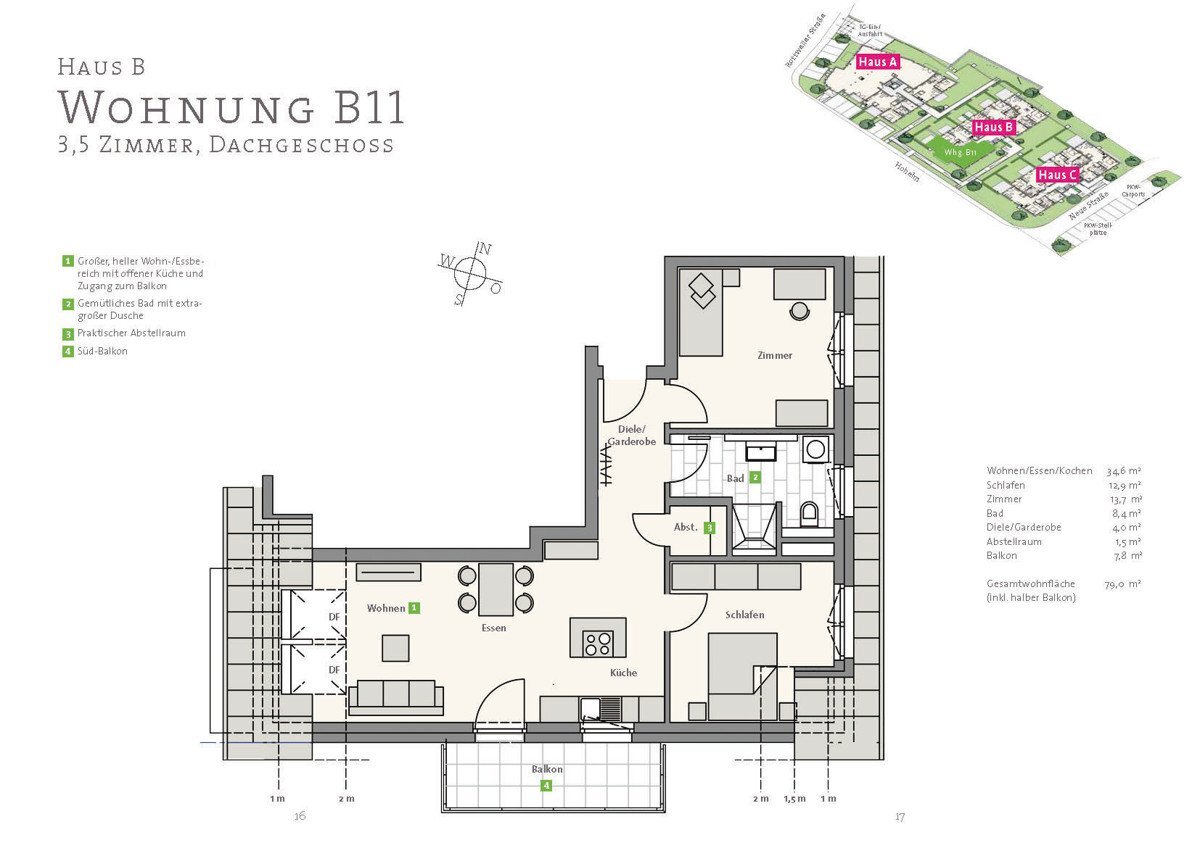 Wohnung zum Kauf 369.500 € 3,5 Zimmer 78,9 m²<br/>Wohnfläche Hoheim 1 Villingendorf 78667