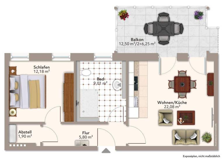 Wohnung zur Miete 572 € 2 Zimmer 57,2 m² frei ab 01.04.2026 Alt Salbke 67 Salbke Magdeburg 39122