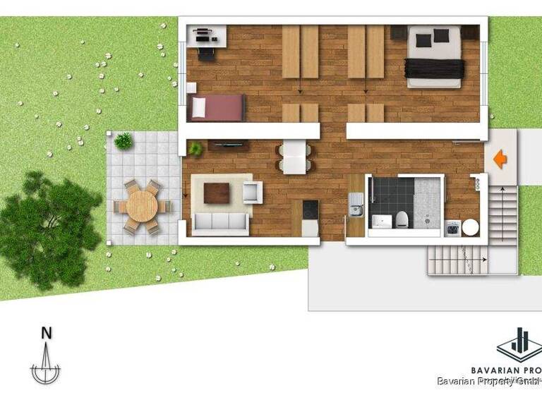 Wohnung zum Kauf 220.700 € 3 Zimmer 73,7 m² Untermitterndorf Kirchberg im Wald 94259