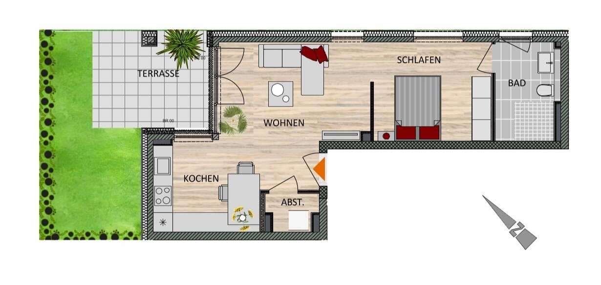 Wohnung zum Kauf provisionsfrei 239.900 € 2 Zimmer 49,3 m²<br/>Wohnfläche EG<br/>Geschoss Much Much 53804