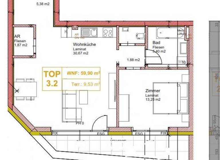 Wohnung zum Kauf 285.000 € 2 Zimmer 59,9 m² 1. Geschoss Münichsthal 2122