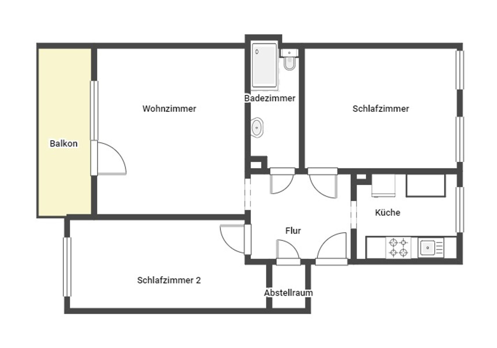 Wohnung zum Kauf 99.000 € 3 Zimmer 65,4 m²<br/>Wohnfläche EG<br/>Geschoss Erle Gelsenkirchen 45891