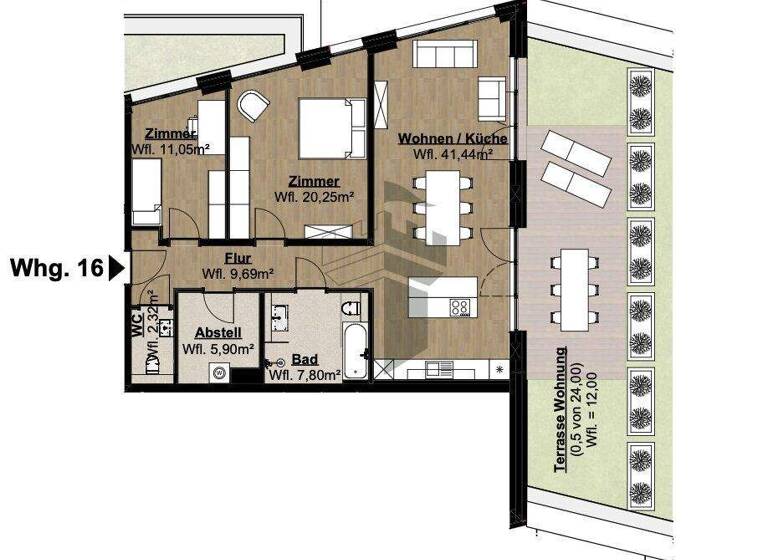 Wohnung zur Miete - Erstbezug 1.385 € 3 Zimmer 110 m² 3. Geschoss frei ab 01.04.2026 Lingen 49808