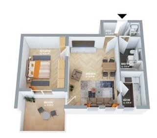 Wohnung zur Miete 645 € 2 Zimmer 56 m²<br/>Wohnfläche 4.<br/>Geschoss 01.03.2025<br/>Verfügbarkeit Sandberg Nürnberg 90419