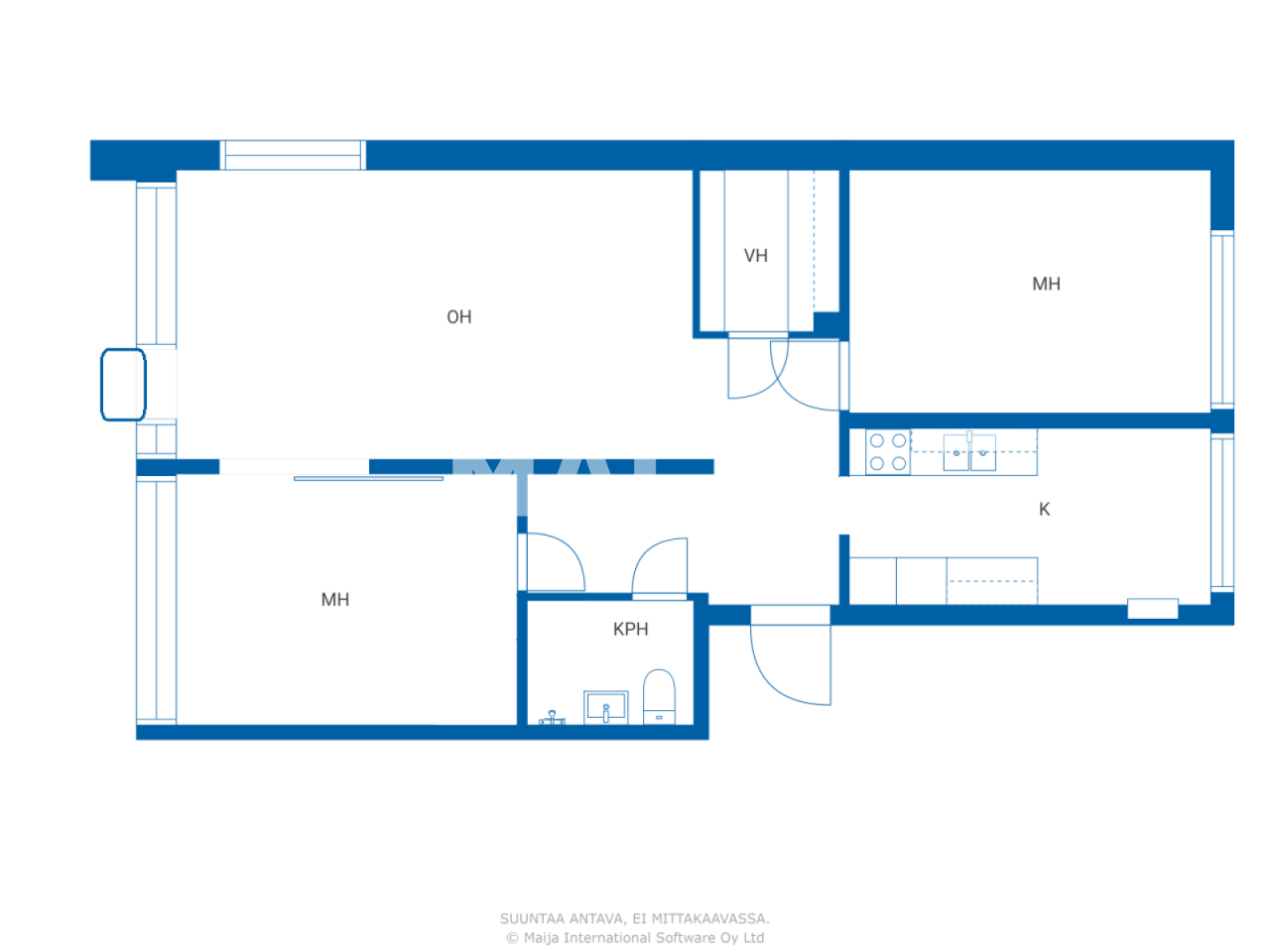 Studio zum Kauf 79.800 € 3 Zimmer 74 m²<br/>Wohnfläche 3.<br/>Geschoss Lempääläntie 12 Valkeakoski 37630