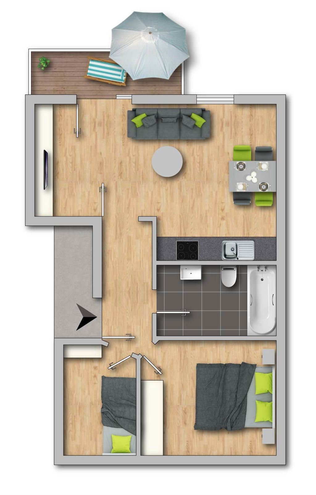 Wohnung zur Miete 300 € 3 Zimmer 54,5 m²<br/>Wohnfläche 5.<br/>Geschoss Am Himmelreich 45 Wahlbezirk 74 Suhl 98527