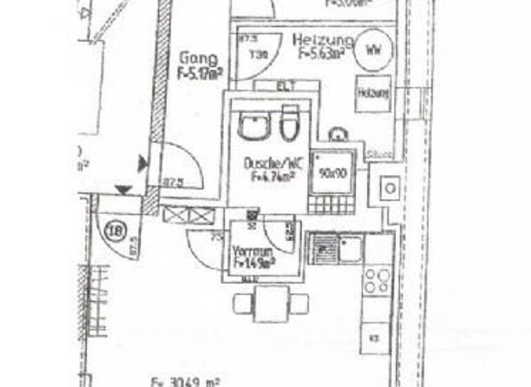 Terrassenwohnung zum Kauf 85.000 € 1 Zimmer 37 m²<br/>Wohnfläche Souterrain, UG<br/>Geschoss Faradaystr. 9 Möckern Leipzig 04159