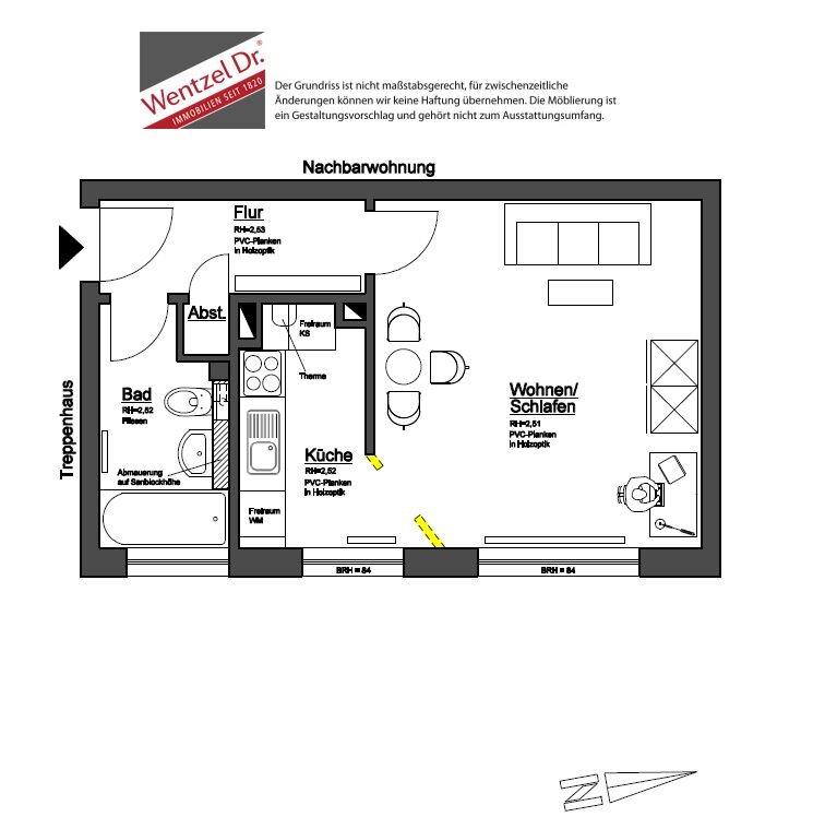 Wohnung zur Miete 331 € 1 Zimmer 32,1 m²<br/>Wohnfläche 1.<br/>Geschoss 01.03.2025<br/>Verfügbarkeit Anderter Str. 106 Misburg-Süd Hannover 30559