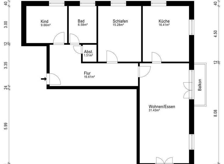 Wohnung zum Kauf 209.000 € 3 Zimmer 97,5 m² Niebüll 25899