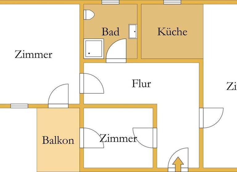Wohnung zur Miete 655 € 3,5 Zimmer 105 m² 2. Geschoss frei ab 01.06.2026 Köthen Köthen (Anhalt) 06366