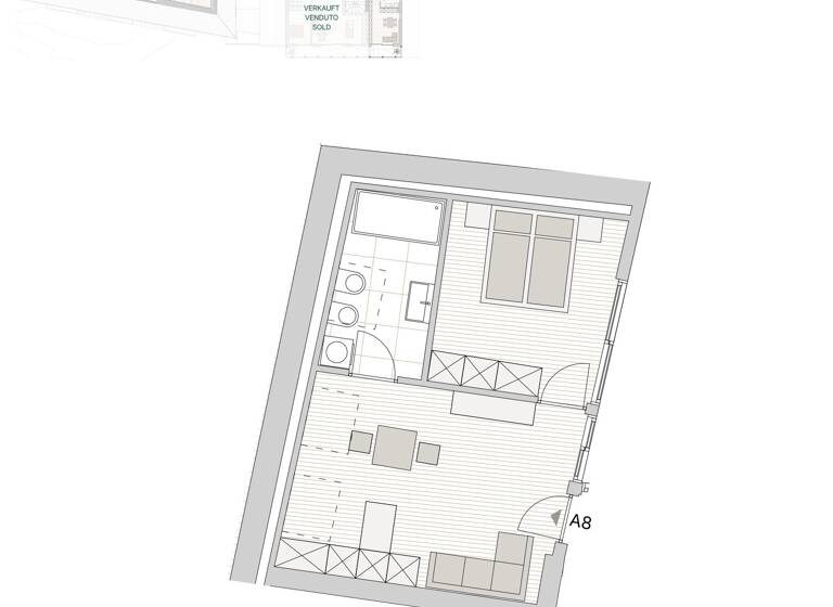 Wohnung zum Kauf 216.000 € 2 Zimmer 43,3 m² 3. Geschoss Leitach 55 Klausen 39043