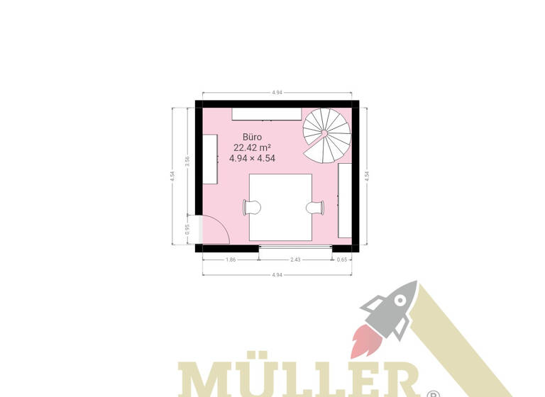 Bürogebäude zur Miete 800 € 6 Zimmer 88 m² Bürofläche Überherrn 66802