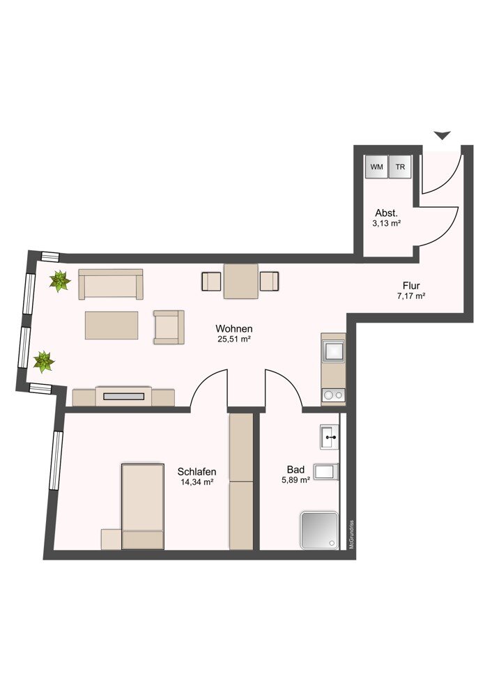 Wohnung zum Kauf 371.900 € 2 Zimmer 56 m²<br/>Wohnfläche 1.<br/>Geschoss Gumbertstraße 151 Eller Düsseldorf / Eller 40229