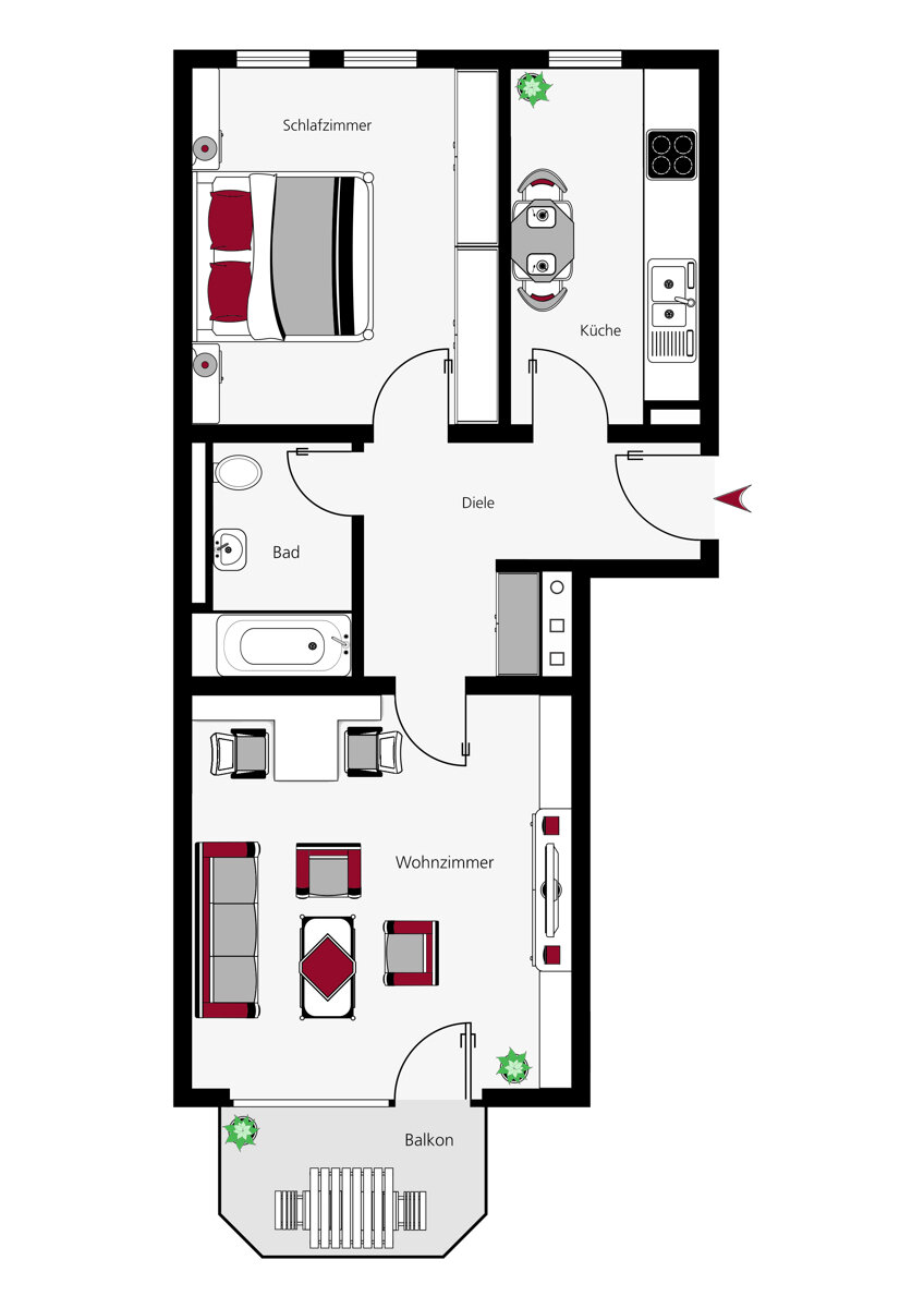 Wohnung zum Kauf 462.000 € 2 Zimmer 61 m²<br/>Wohnfläche Johanneskirchen München 81929