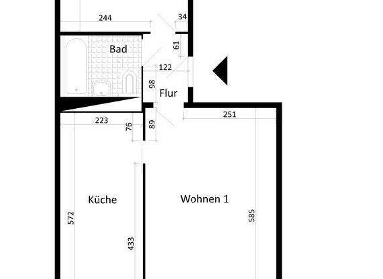 Wohnung zur Miete 365 € 2 Zimmer 57,6 m² 2. Geschoss frei ab 16.06.2026 Johannes-Göderitz-Str. 39 Neu Olvenstedt Magdeburg 39130