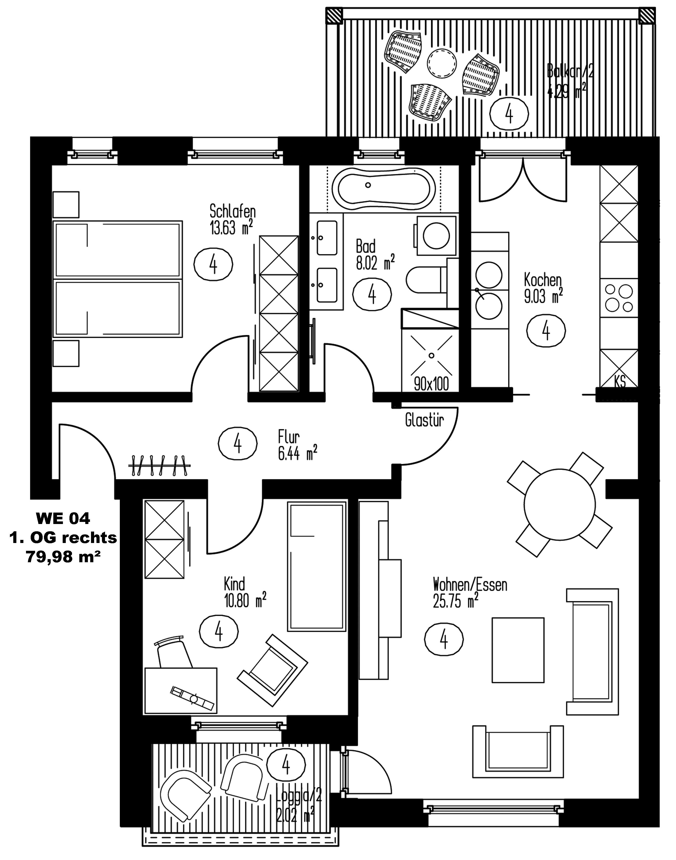 Wohnung zum Kauf 218.000 € 3 Zimmer 80 m²<br/>Wohnfläche 1.<br/>Geschoss Zwickauer Str. 93 Marienbrunn Leipzig 04277