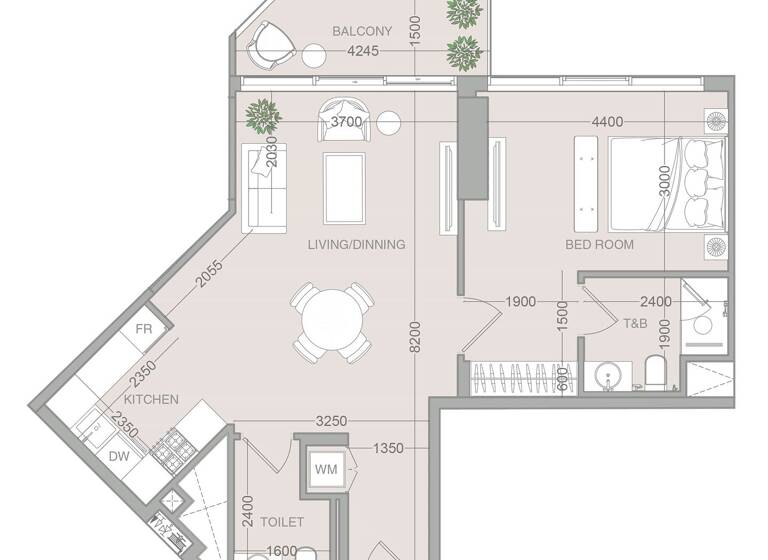 Wohnung zum Kauf provisionsfrei 276.279 € 2 Zimmer 71 m² Dubai 00000