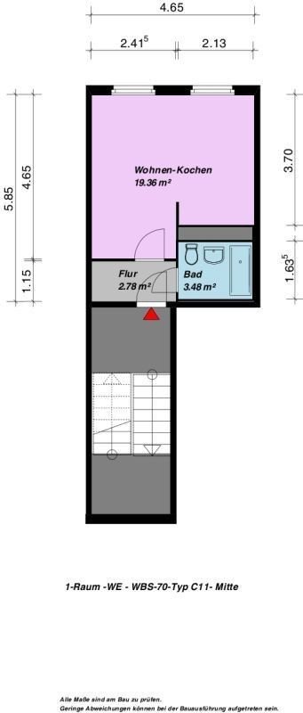 Wohnung zur Miete 150 € 1 Zimmer 25,8 m²<br/>Wohnfläche 5.<br/>Geschoss 01.02.2025<br/>Verfügbarkeit Hufeisenstr. 30 Reitbahnviertel Neubrandenburg 17034