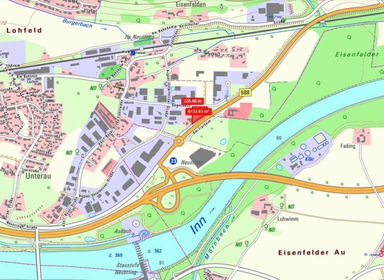 Grundstück zur Miete provisionsfrei 3.000 € 5.992 m² Grundstück Gewerbestraße 18 Eisenfelden Winhöring 84543