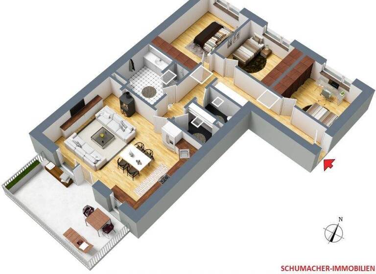 Wohnung zum Kauf 475.000 € 4 Zimmer 106 m² 4. Geschoss Südstadt Rostock 18059