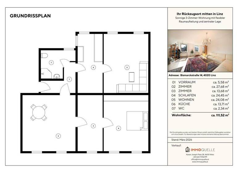 Wohnung zum Kauf 295.000 € 3 Zimmer 111,5 m² Waldegg Linz 4020