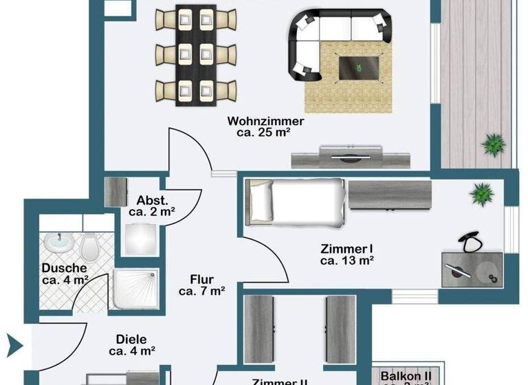 Wohnung zum Kauf 795.000 € 3 Zimmer 92,8 m² 1. Geschoss Gallus Frankfurt am Main 60326