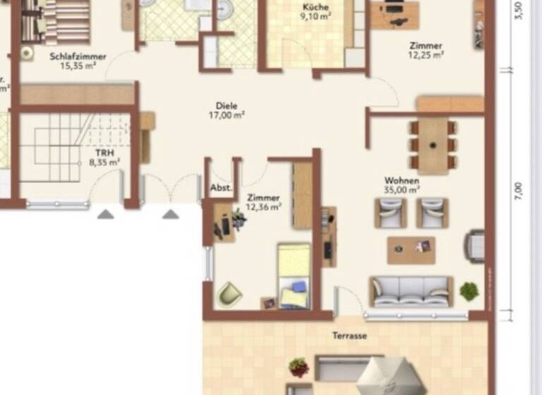 Wohnung zur Miete 1.243 € 4 Zimmer 115 m² frei ab sofort Bassen Oyten 28876