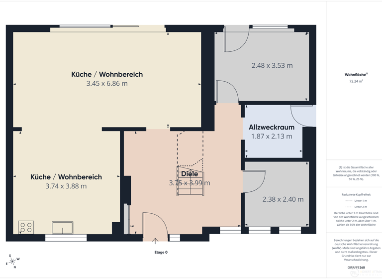 Einfamilienhaus zum Kauf 374.000 € 4 Zimmer 140,3 m² 964 m² Grundstück Baden Achim 28832