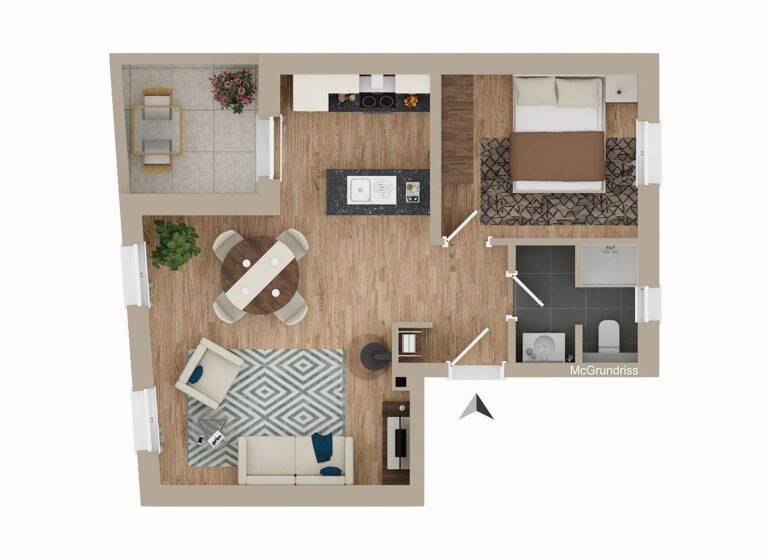 Wohnung zum Kauf 387.000 € 2 Zimmer 53 m² 1. Geschoss frei ab 01.05.2026 Braunschweig 38102