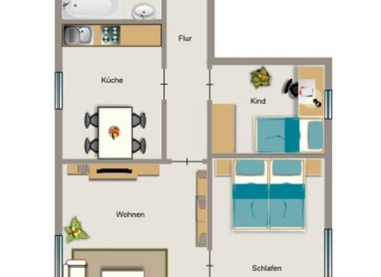 Wohnung zur Miete 365 € 3,5 Zimmer 50,6 m² EG Schuirkamp 40 Beeck Duisburg 47139