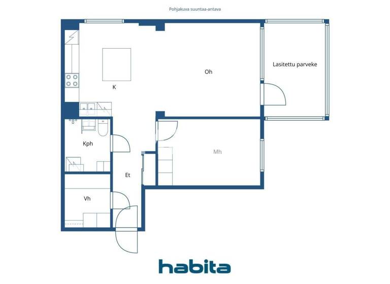 Studio zum Kauf 125.000 € 2 Zimmer 60,5 m² 4. Geschoss Hanhenkaari 10 Lieto 21420