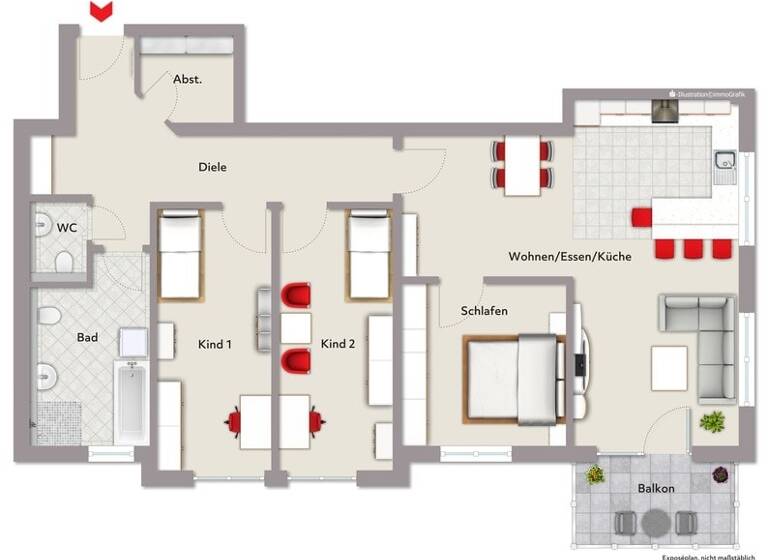 Wohnung zum Kauf provisionsfrei 465.052 € 4 Zimmer 107,6 m²<br/>Wohnfläche Neuendettelsau Neuendettelsau 91564