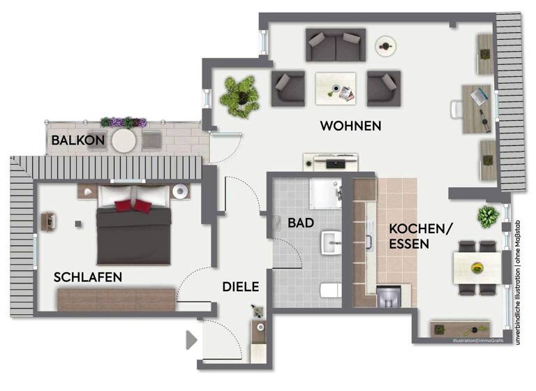 Wohnung zur Miete 1.281 € 2,5 Zimmer 67 m² 3. Geschoss Neugereutstraße 10 Süd Stuttgart 70199