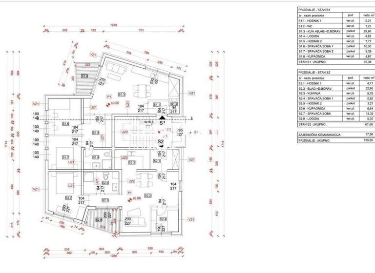 Wohnung zum Kauf 278.001 € 2 Zimmer 70 m² Centar, Luka, Finida