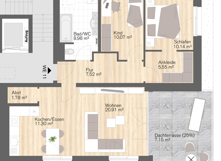 Wohnung zum Kauf provisionsfrei 382.000 € 3 Zimmer 91 m² 3. Geschoss Kaßberg Chemnitz 09112