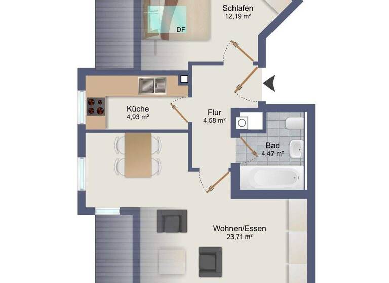 Wohnung zum Kauf 167.000 € 2 Zimmer 52,2 m² Mickten Dresden 01139