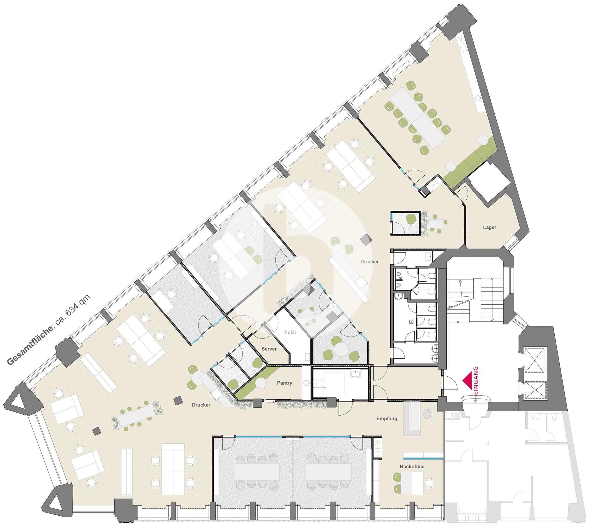 Bürofläche zur Miete provisionsfrei 19,50 € 655 m²<br/>Bürofläche Hamburg - Altstadt Hamburg 20095