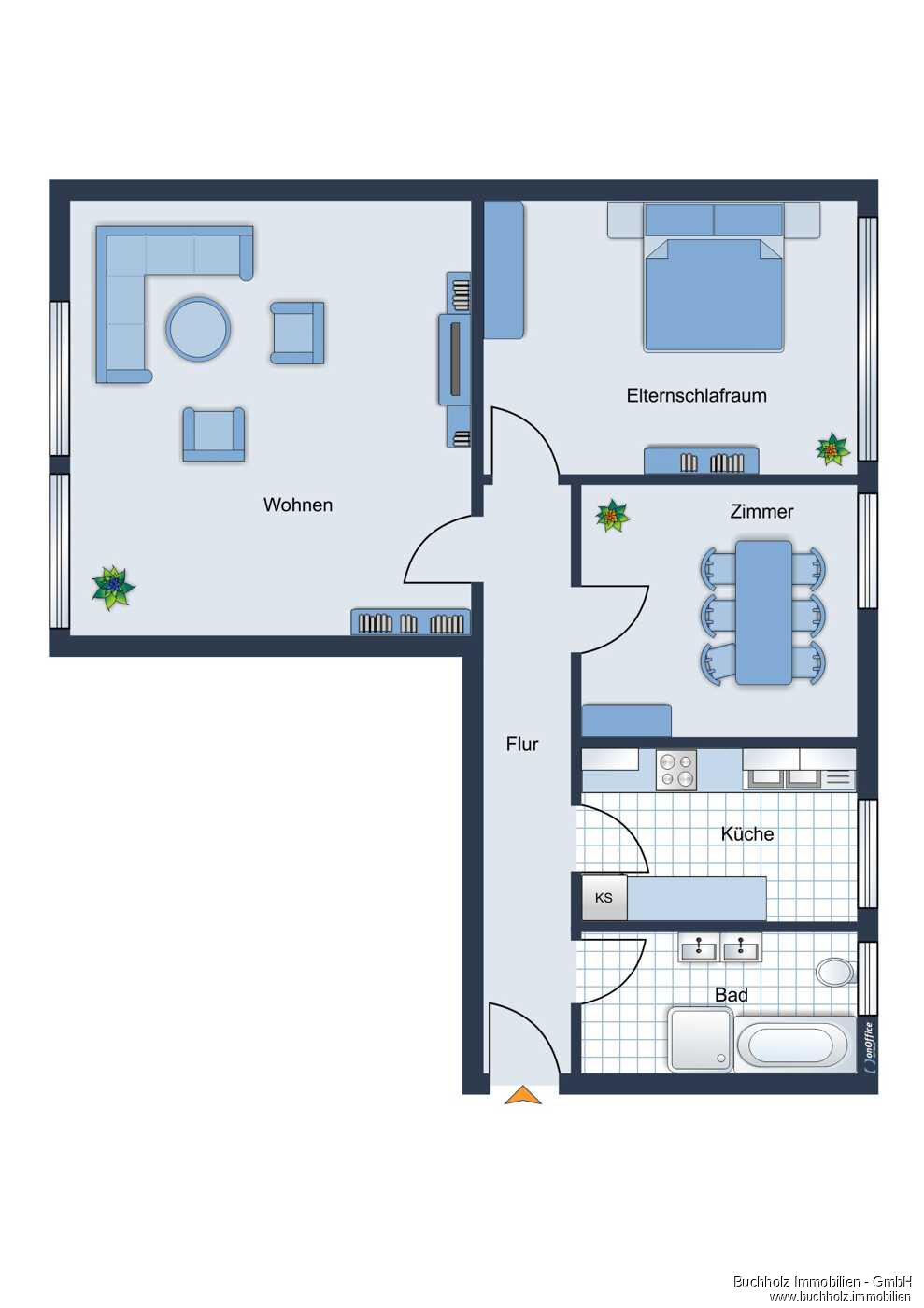 Wohnung zum Kauf 219.000 € 3 Zimmer 85 m²<br/>Wohnfläche 3.<br/>Geschoss ab sofort<br/>Verfügbarkeit Buchholz Buchholz in der Nordheide 21244