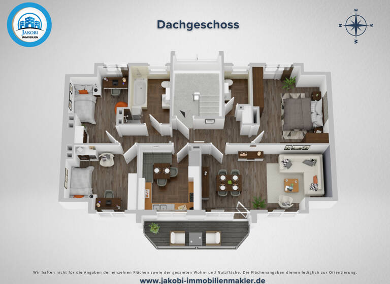 Wohnung zum Kauf 95.000 € 91,3 m²<br/>Wohnfläche Dachgeschoss, 4.<br/>Geschoss Friedrichplatz 12 Düren Düren 52351
