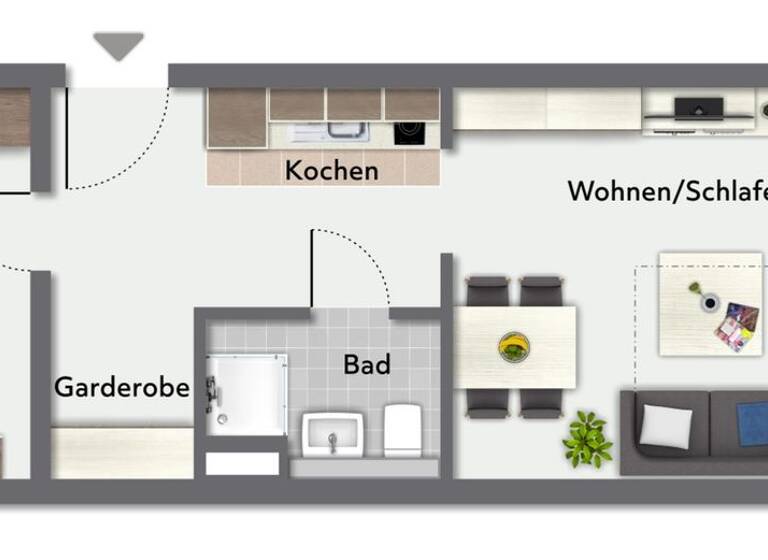 Wohnung zum Kauf provisionsfrei als Kapitalanlage geeignet 251.883 € 2 Zimmer 44,2 m² Straubinger Straße 20/22 Ostenviertel Regensburg 93055