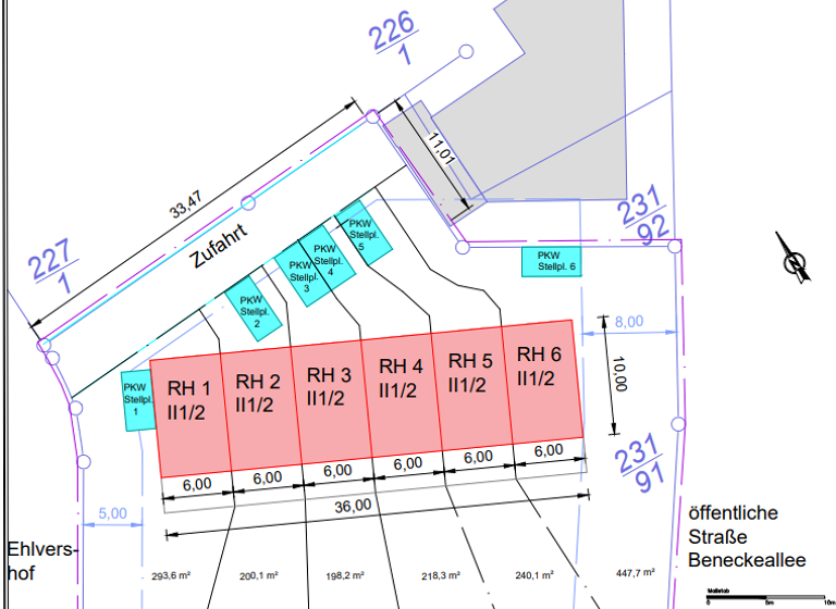 Reihenmittelhaus zum Kauf - Erstbezug provisionsfrei 450.489 € 5 Zimmer 141 m² 198 m² Grundstück Ehlvershof Vinnhorst Hannover 30419