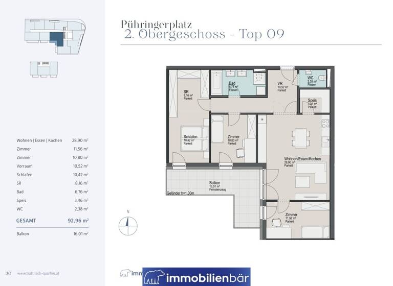 Wohnung zum Kauf 4 Zimmer 93 m² 2. Geschoss Pühringerplatz 9 Grieskirchen 4710