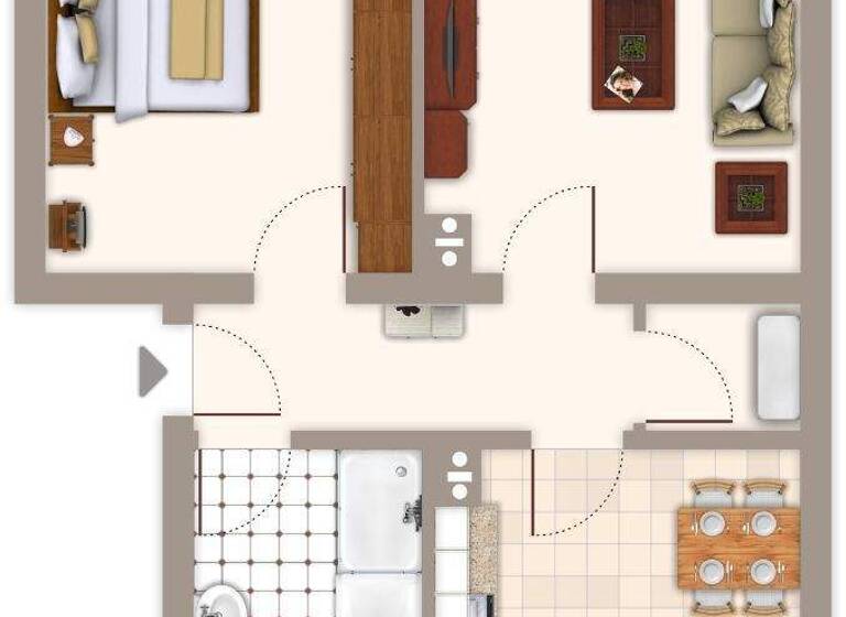 Wohnung zur Miete 479 € 2 Zimmer 49,8 m² 2. Geschoss frei ab 07.04.2026 Frankenstraße 21 Geneicken Mönchengladbach 41238
